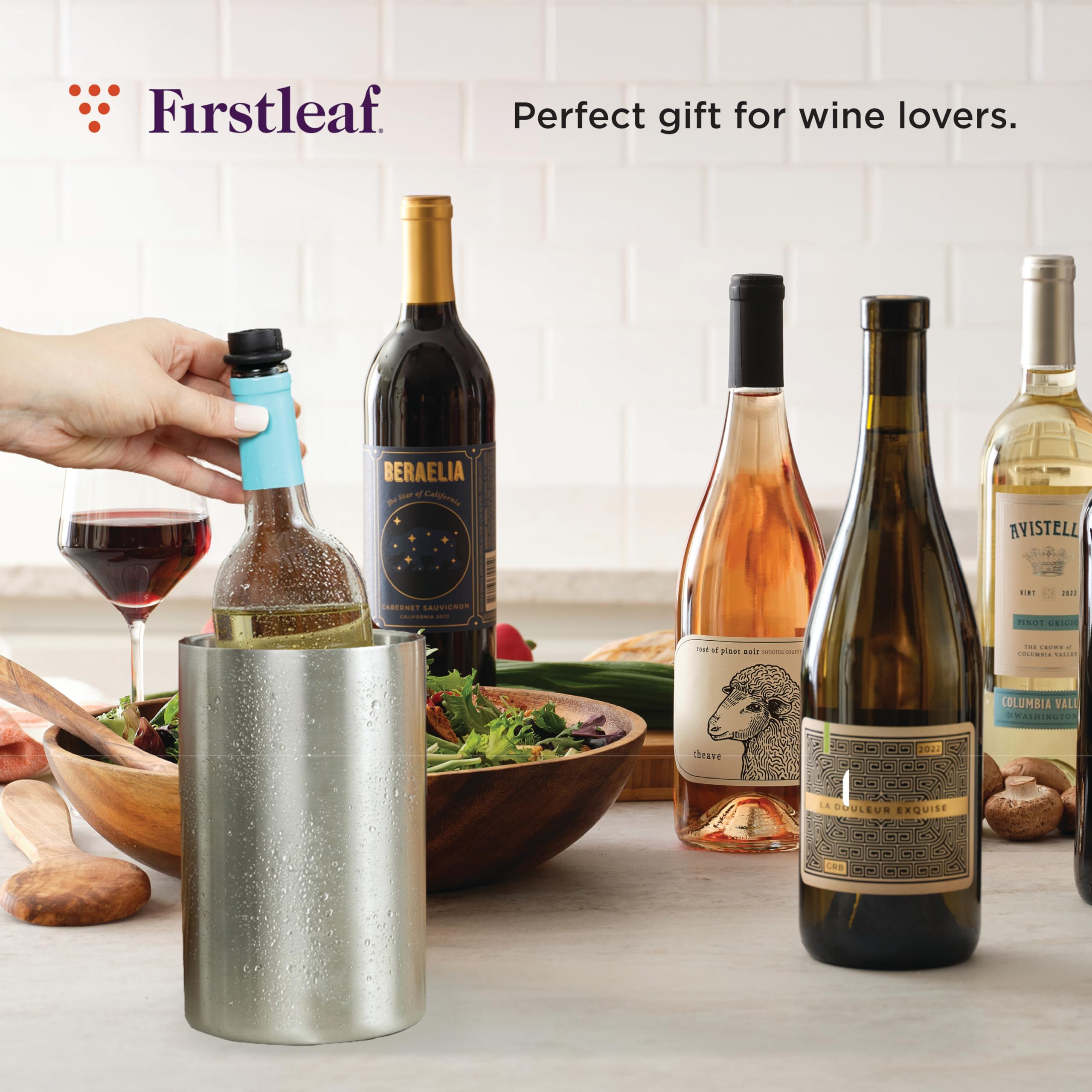 Firstleaf condensation-free, pour-ready chiller reduces mess.