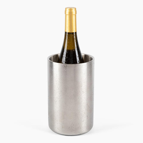 Firstleaf iceless double-wall chiller keeps wine cold without ice.