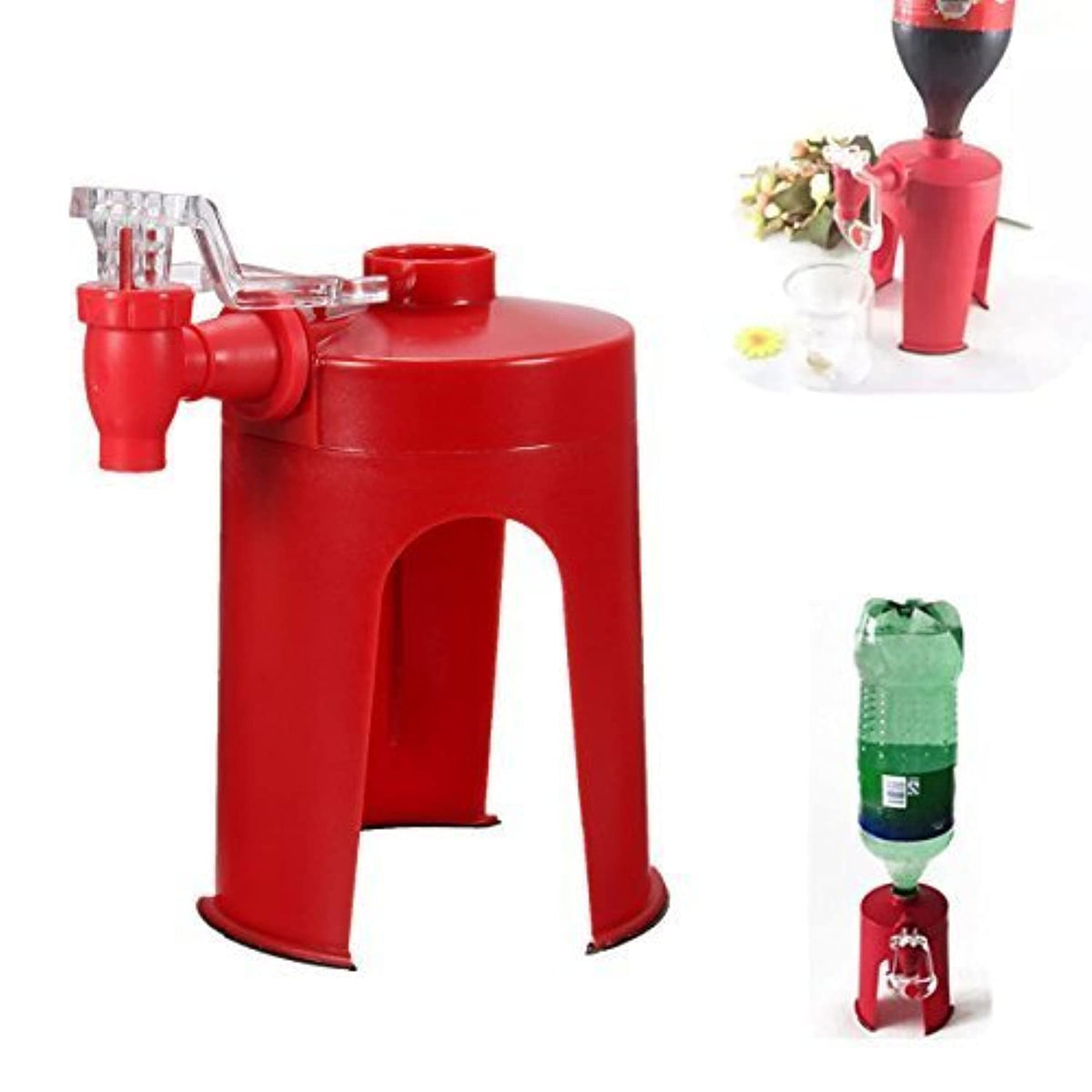 FIRSTONE soda dispense gadget bottle top view, compact design for quick refills.