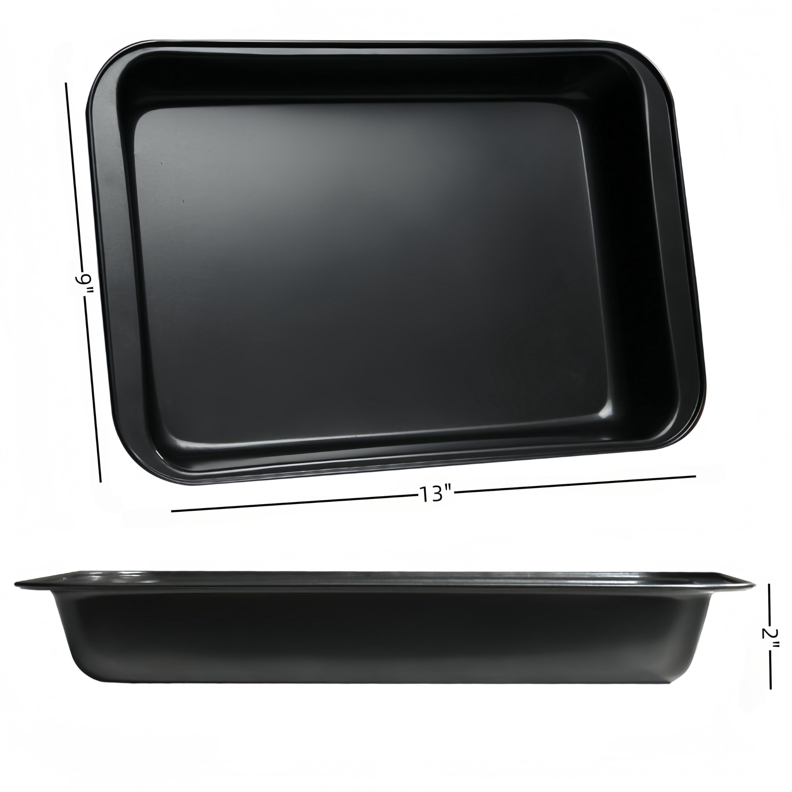 Deep 2-inch baking pan ideal for lasagna and casseroles