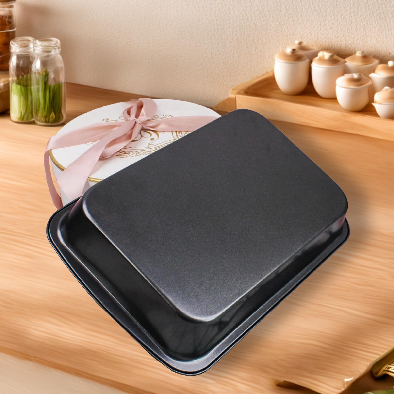 Non-stick coating enables easy release and quick cleanup after baking