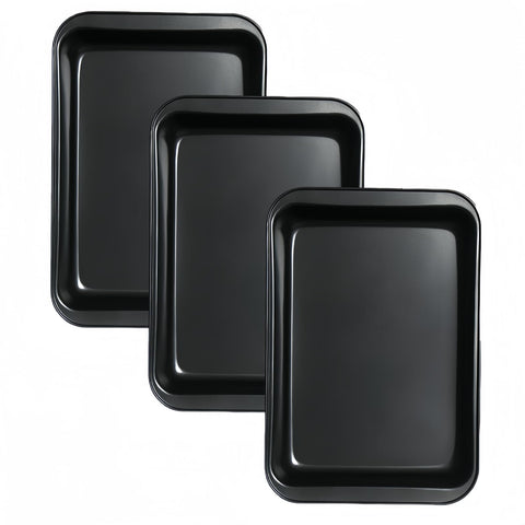 Nestable design saves space when storing multiple pans