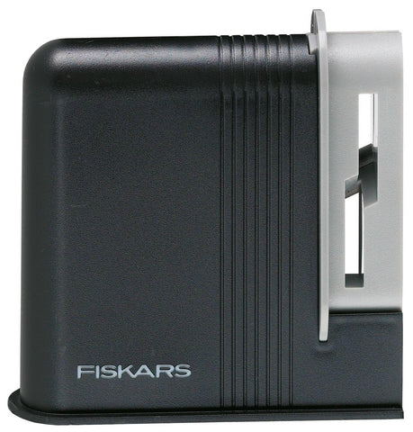 Fiskars Clip-Sharp Scissors Sharpener in compact form for easy storage.