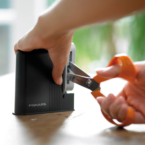 Fiskars Clip-Sharp supports easy re-sharpening for scissors.