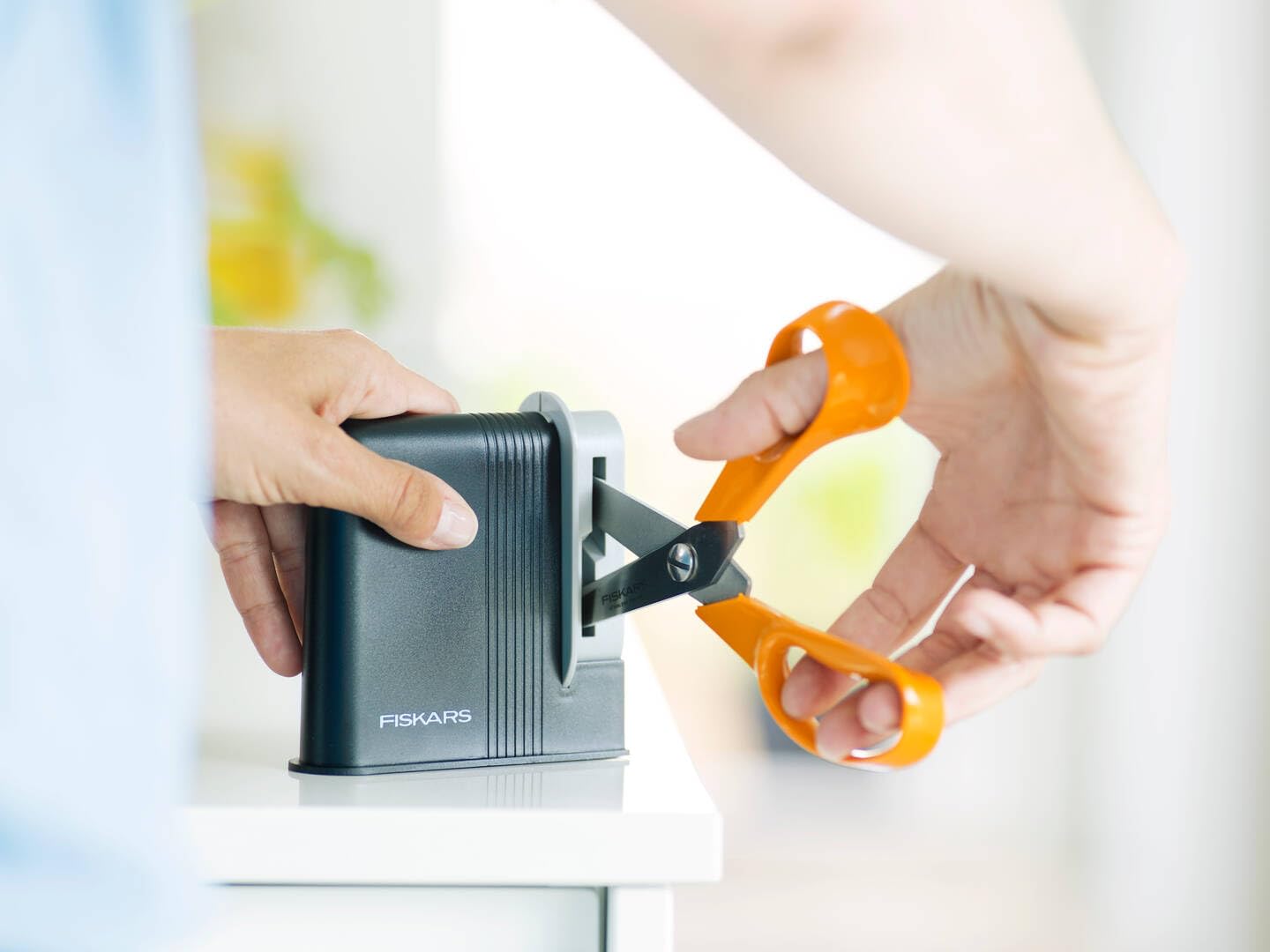 Fiskars Clip-Sharp delivers fast, reliable sharpening for scissors.
