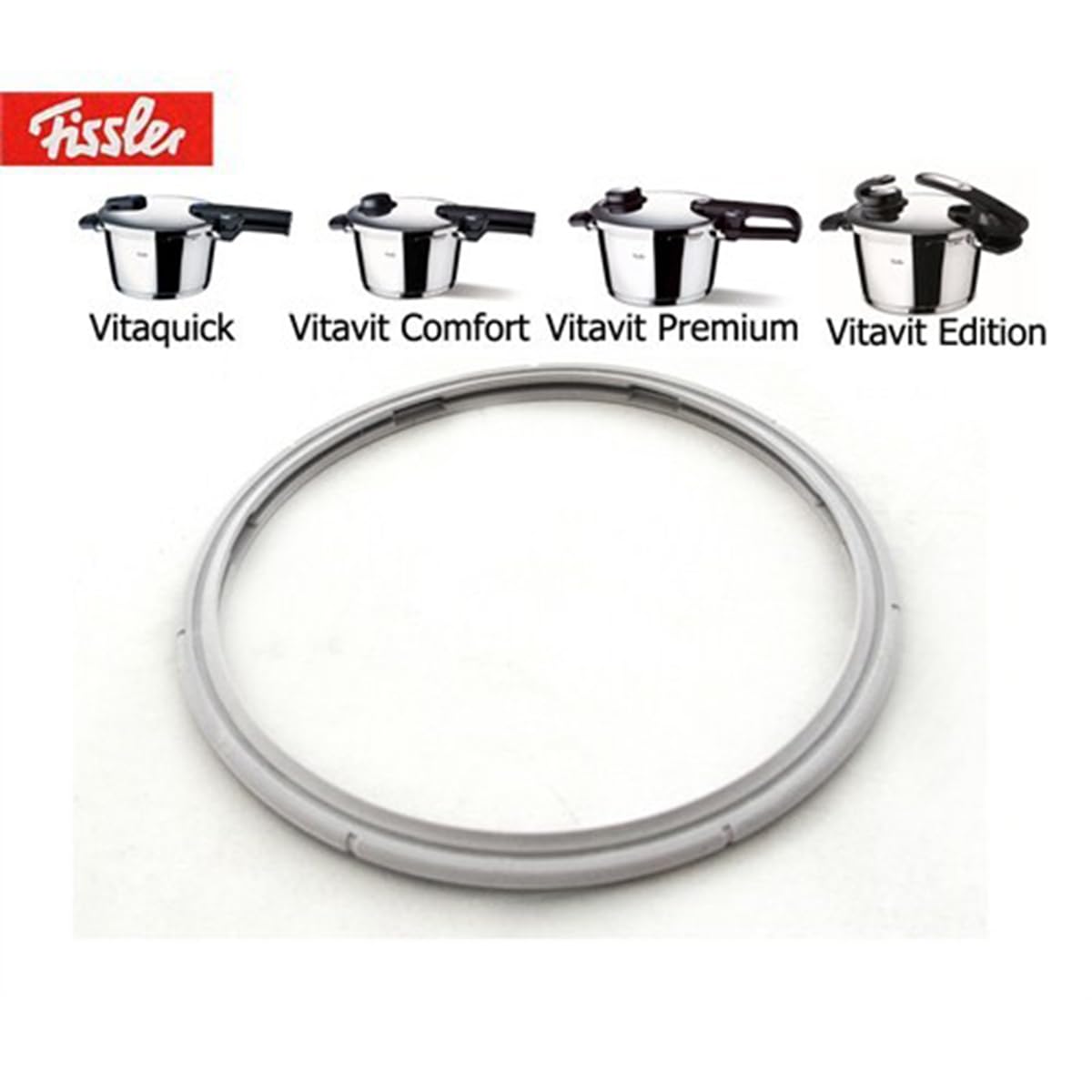 Sealing ring from Fissler, 8.7-inch diameter, helps maintain cooking performance.