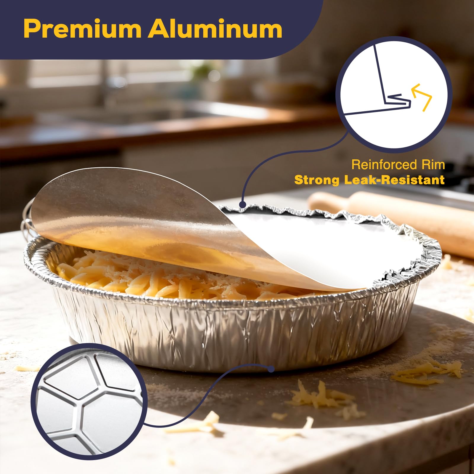 Fit Meal Prep disposable aluminum foil trays ready for takeout meals