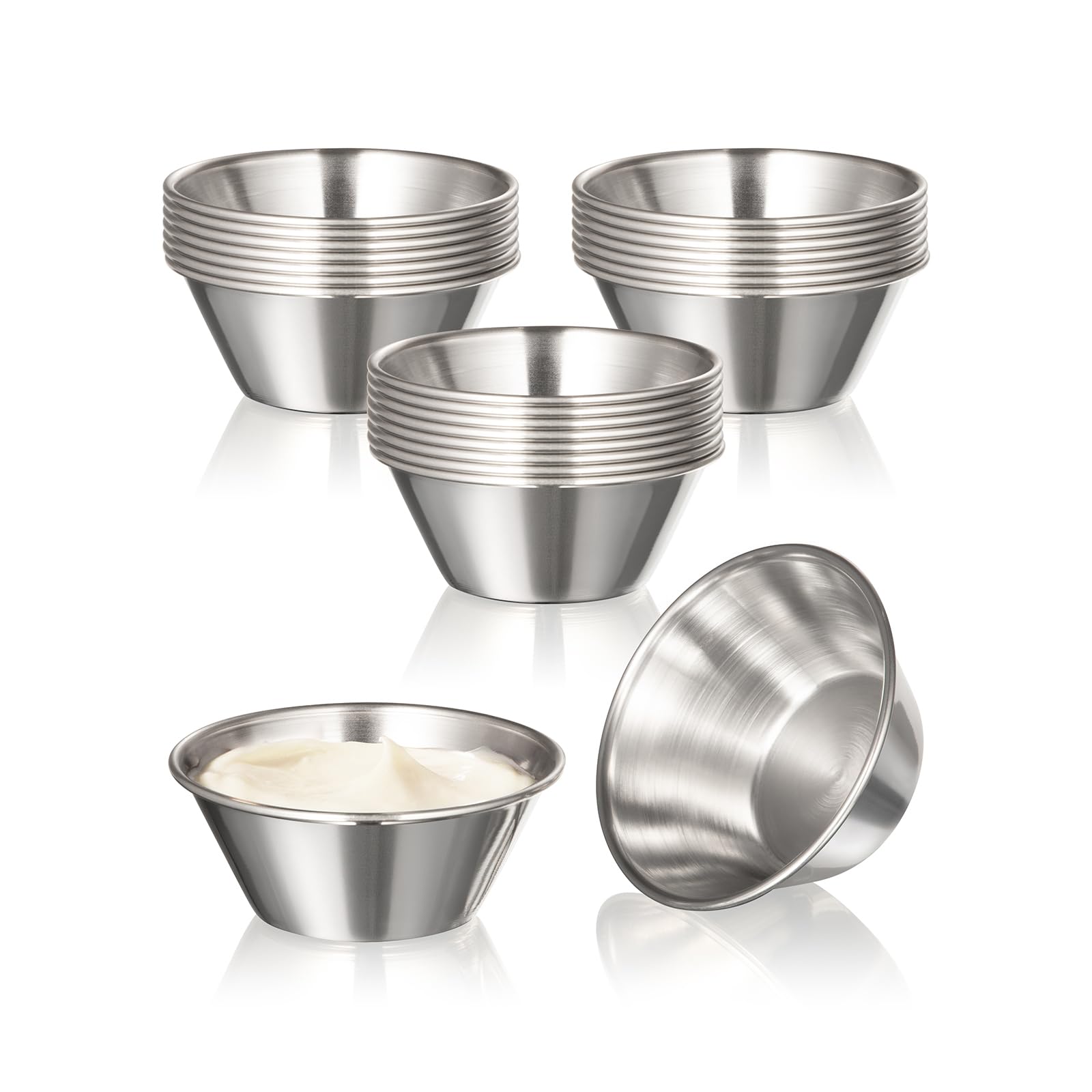 Fit Meal Prep one-point-five-ounce dipping cups for precise portioning and easy dipping.