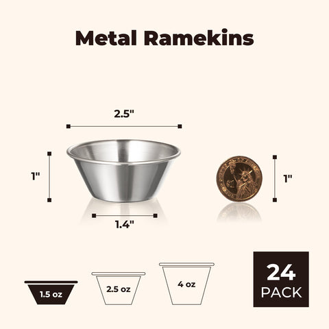 Fit Meal Prep stainless-steel-dipping-cups-stackable enable space-saving organization.