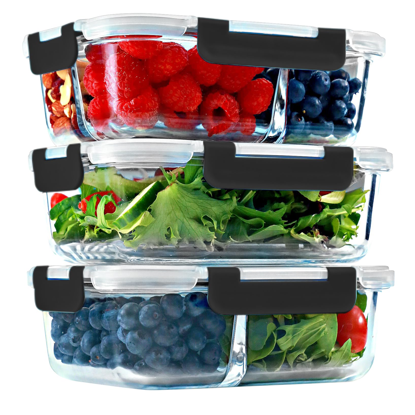 FIT Strong & Healthy 1-compartment glass container for simple portioning at home