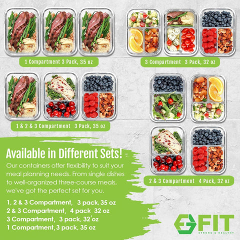 FIT Strong & Healthy dishwasher-safe lids and containers on the top rack for easy cleaning.
