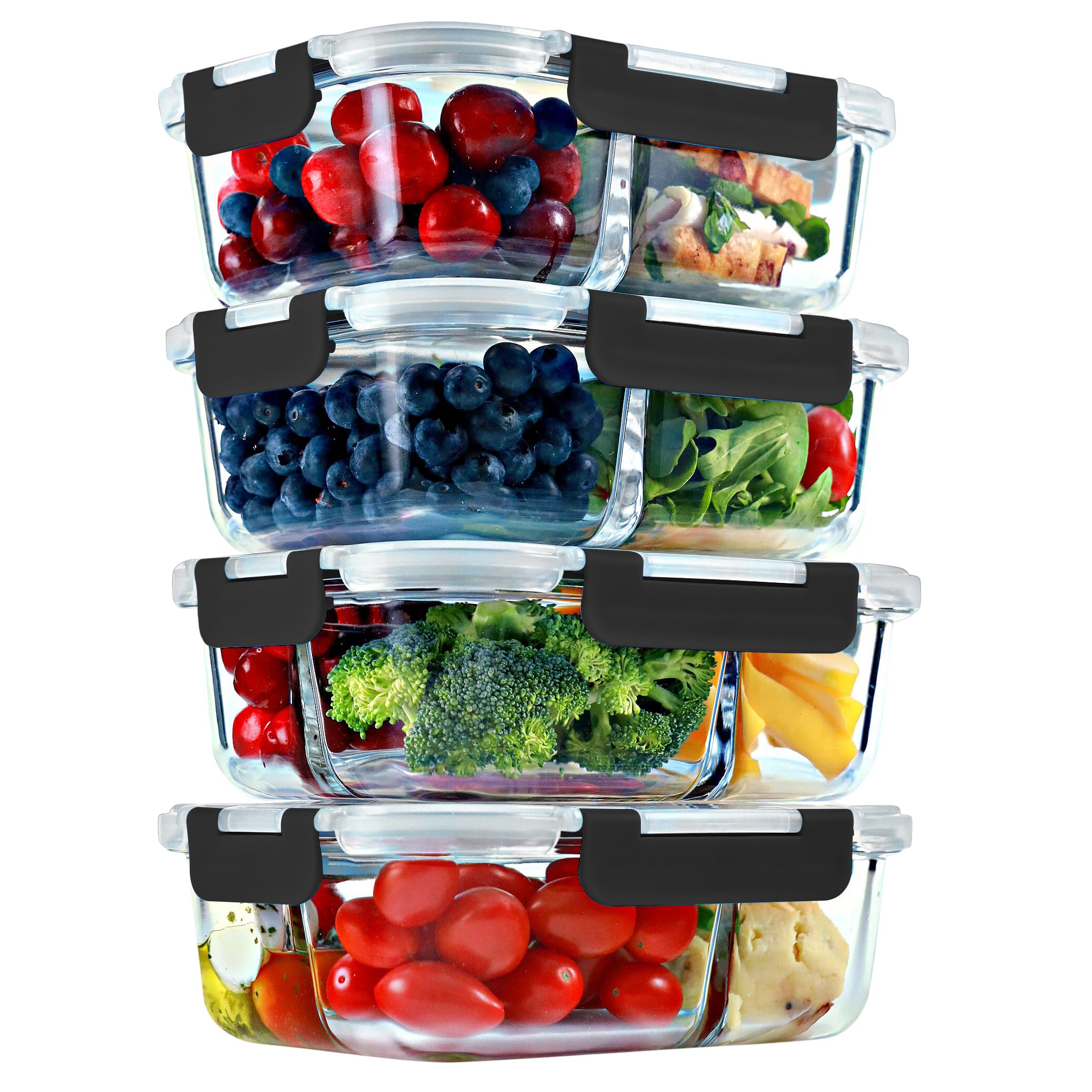 FIT Strong and Healthy glass meal prep container hero for organized meals.