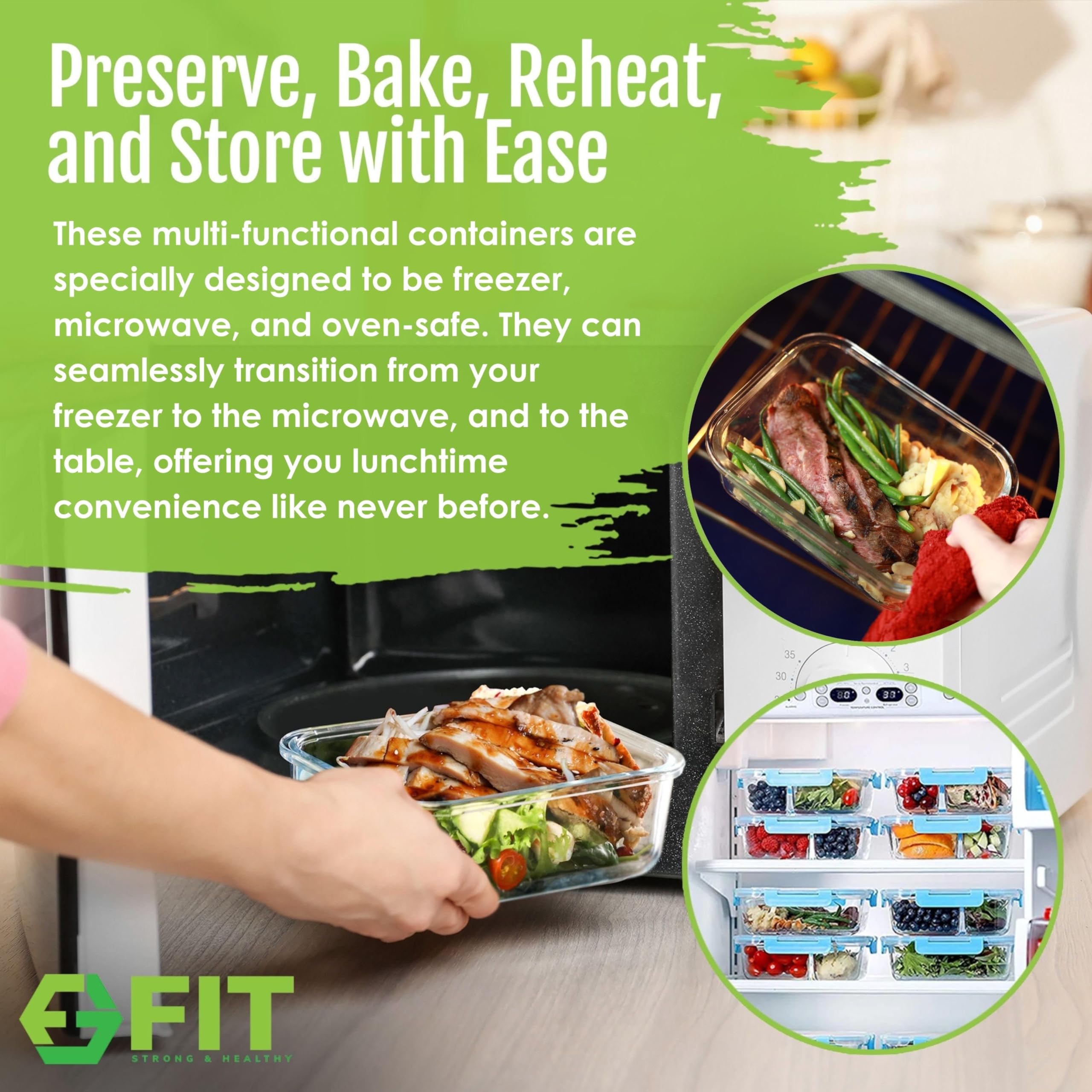 Removable gasket simplifies cleaning on FIT Strong & Healthy divided containers