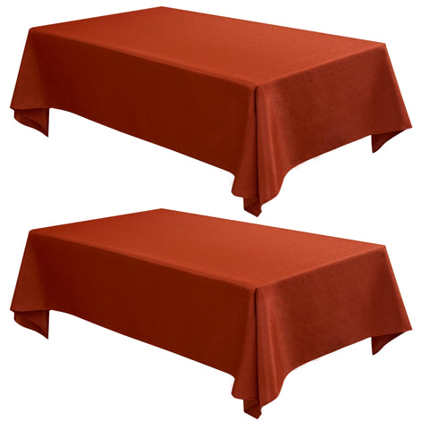 Fitable faux linen 2-pack on table, durable protection for family meals.