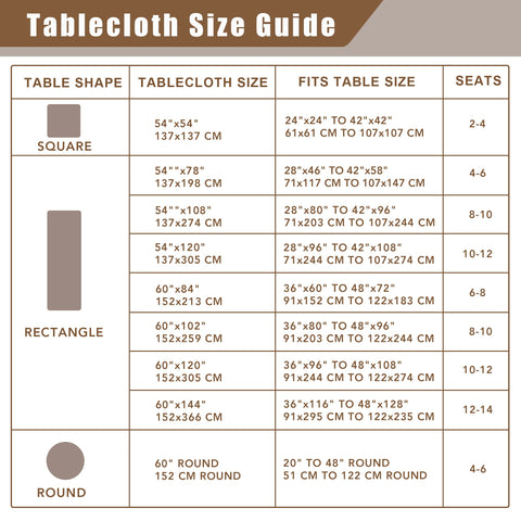Fitable faux linen tablecloth is easy to care for with machine washing.
