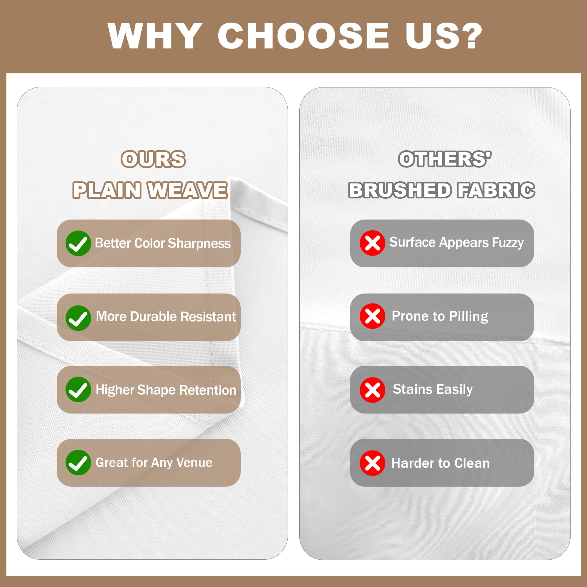 Fitable tablecloth is machine washable, enabling quick post-event laundry.