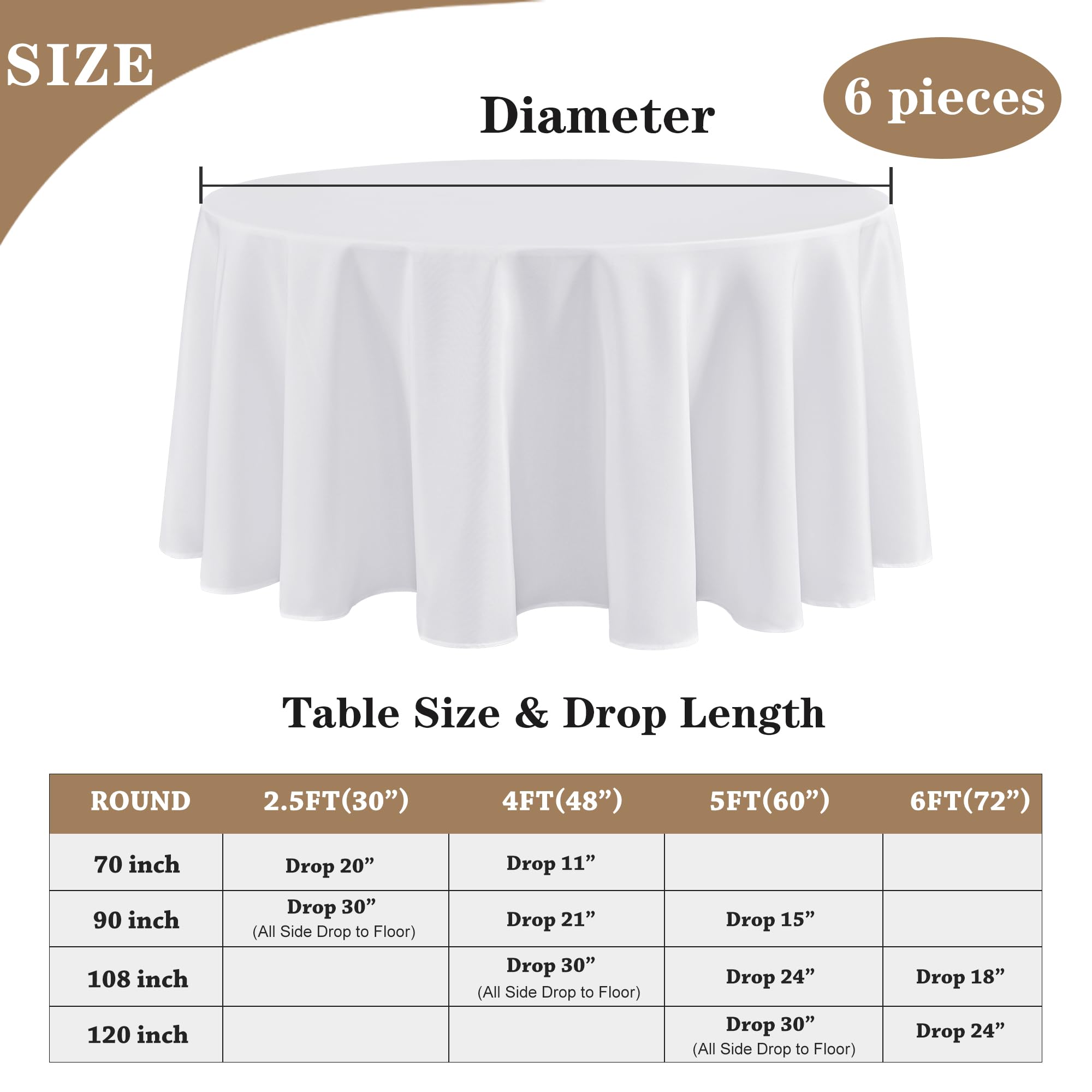 Fitable tablecloth supports low-heat tumble dry and light ironing.