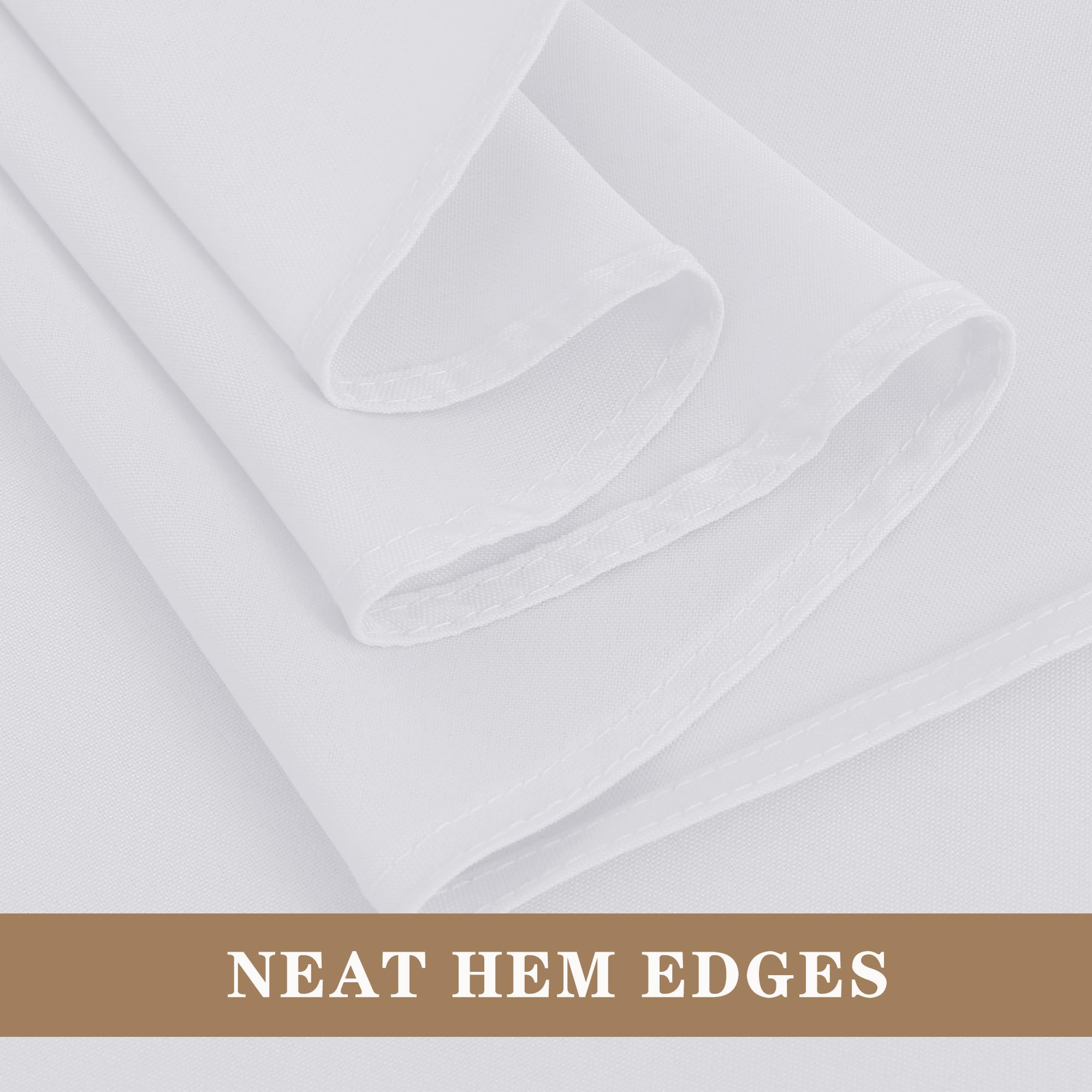 Fitable versatile sizes fit rectangular, square, or round tables.