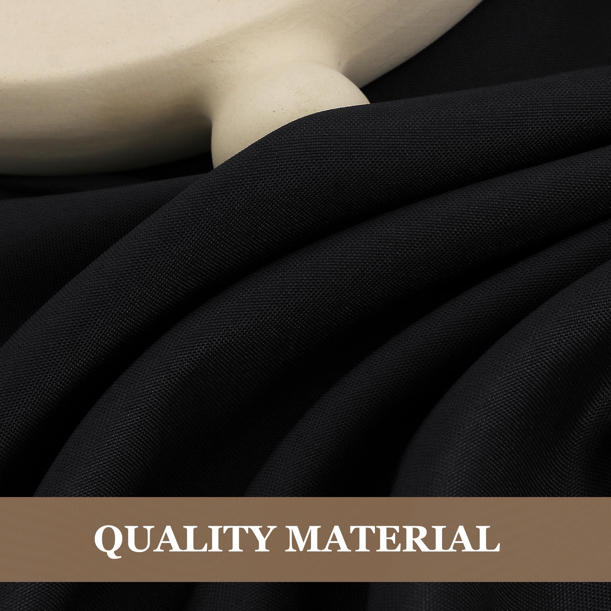 Versatile coverage for 6-8 ft rectangular tables with Fitable cloth.