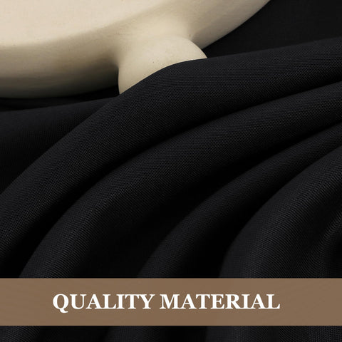 Versatile coverage for 6-8 ft rectangular tables with Fitable cloth.