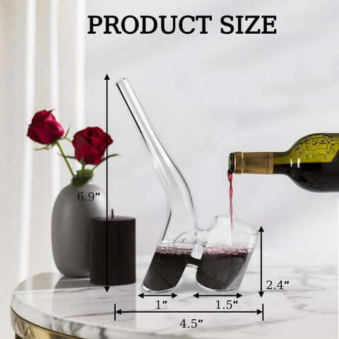 FITactic wine dipper designed for oil and vinegar pours with a smooth borosilicate surface.