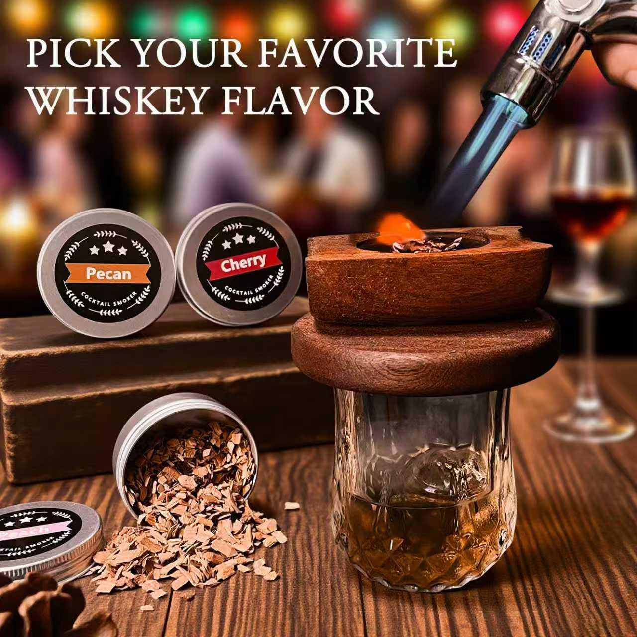 Fitbuter cocktail smoker infuser for at home smoked drinks