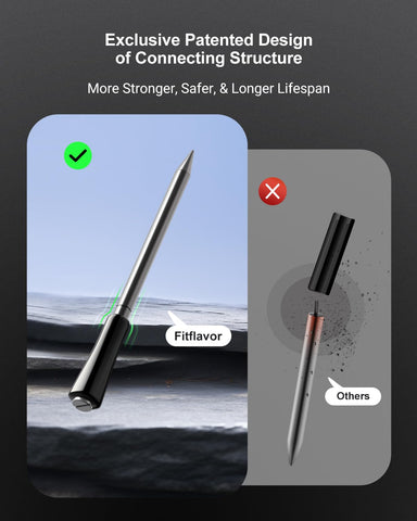 Fitflavor digital thermometer pairs with app for real-time cooking insights.