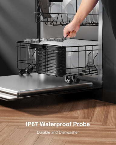 Sliding cover protects the probe from dust and oil when not in use.
