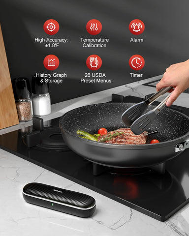 26 USDA presets simplify choosing meat settings for consistent results.