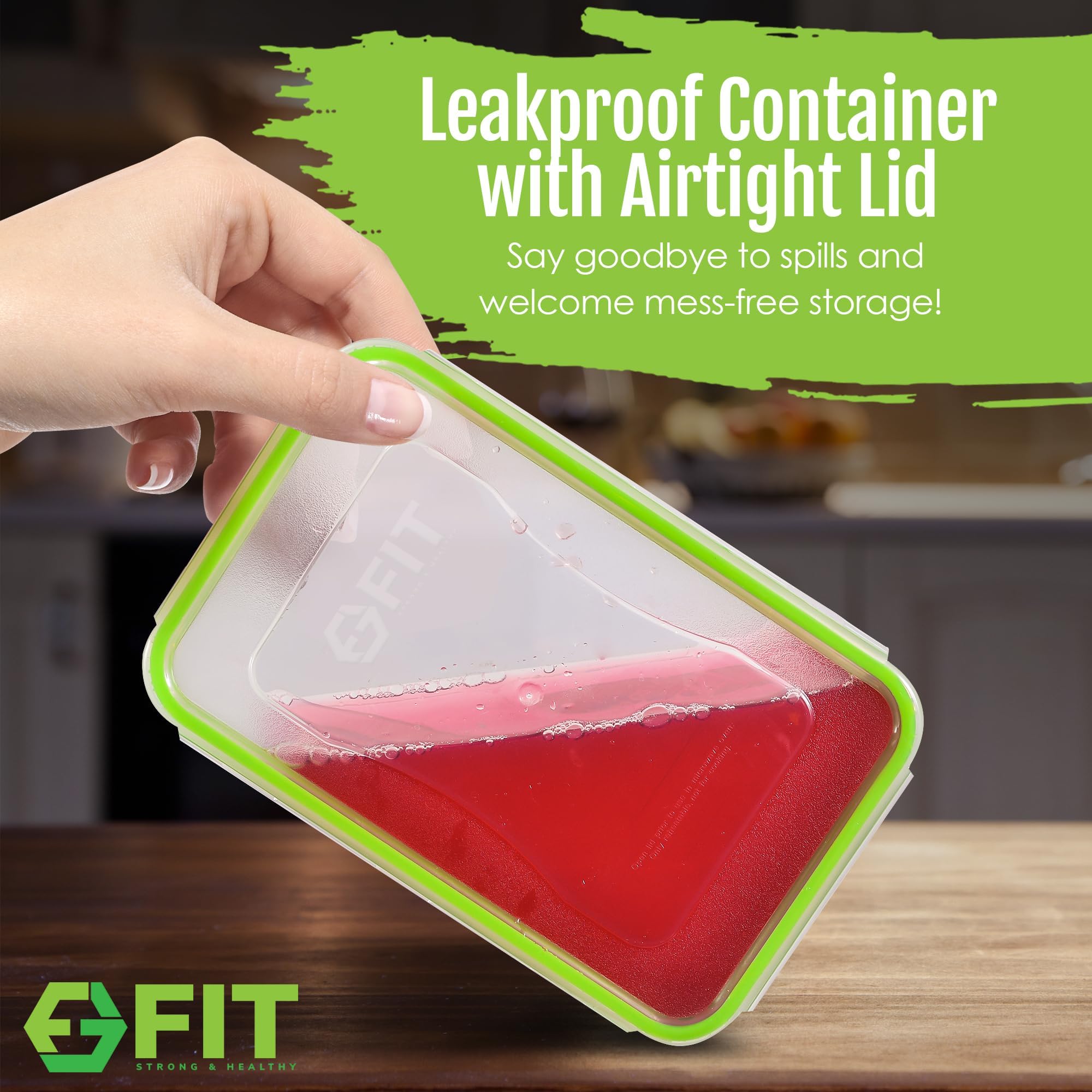 FIT Strong & Healthy bento box ready for cleaning in dishwasher-safe design.