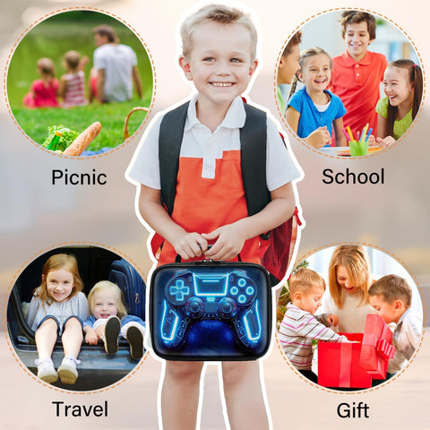 Fitvc gamer lunch box school desk usage emphasizes reusable insulation for fresh meals.