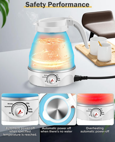 FIVECUBS blue collapsible kettle boiling water quickly