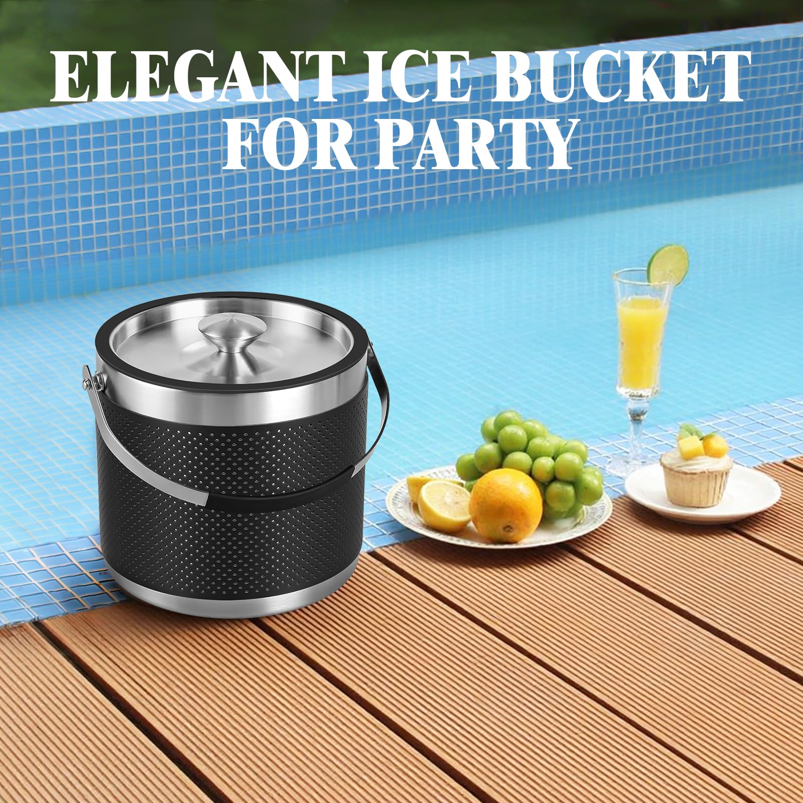 FiveHome black leather finish adds rustic elegance to any event.