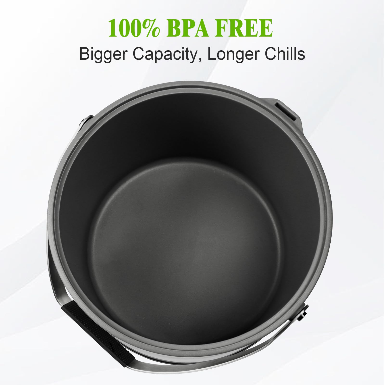 FiveHome ice bucket filled with ice and drinks for a busy event.