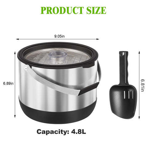 FiveHome non-slip silicone base helps bucket stay put on wet surfaces.
