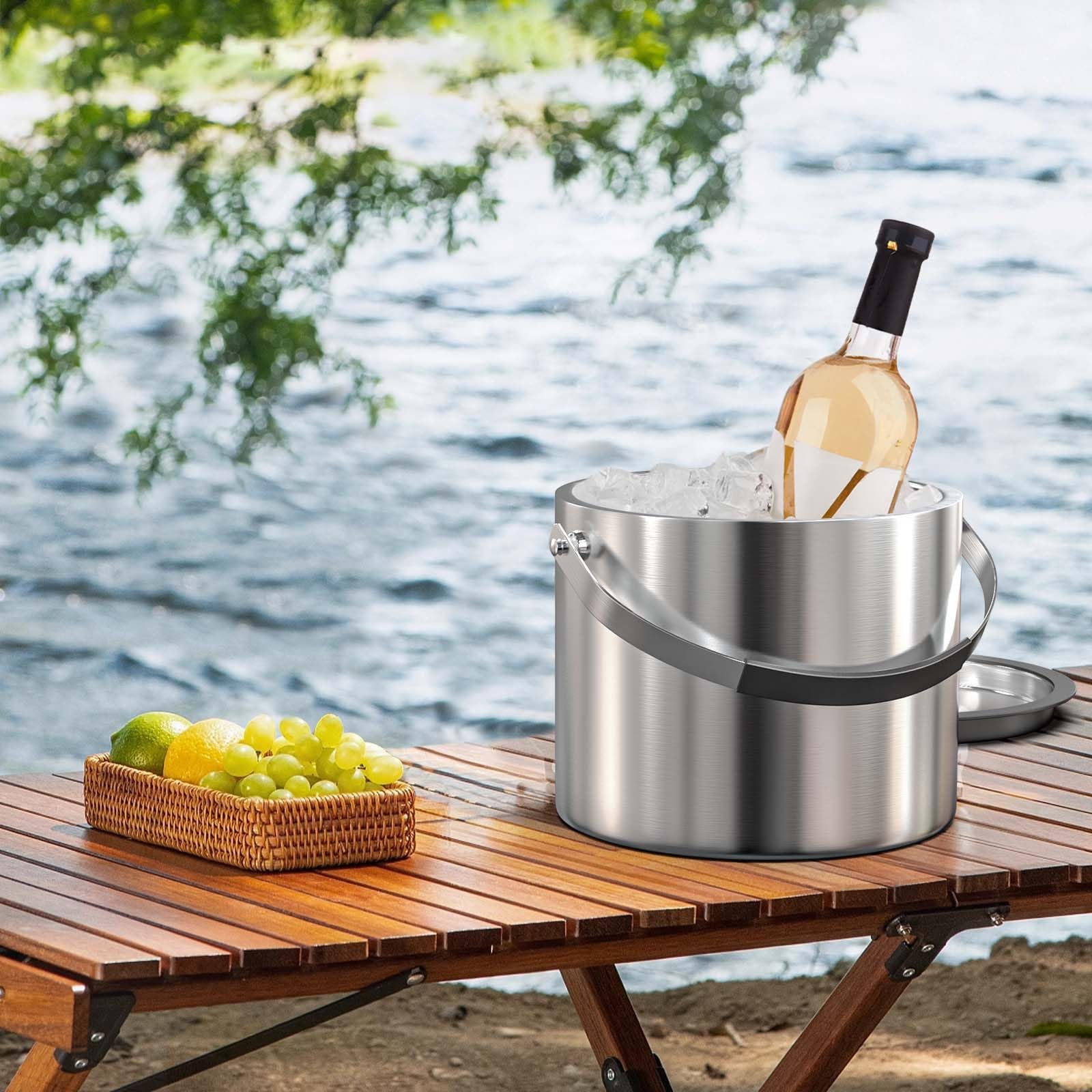 FiveHome wine and champagne chilling bucket enhances celebration ambiance