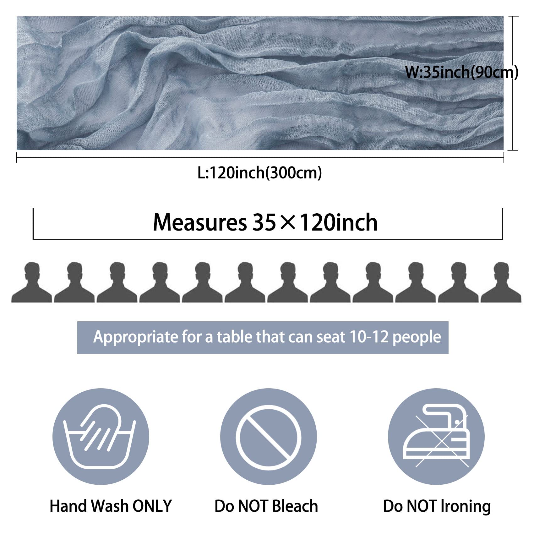 Fivenl boho gauze texture table runner adds romantic ambiance