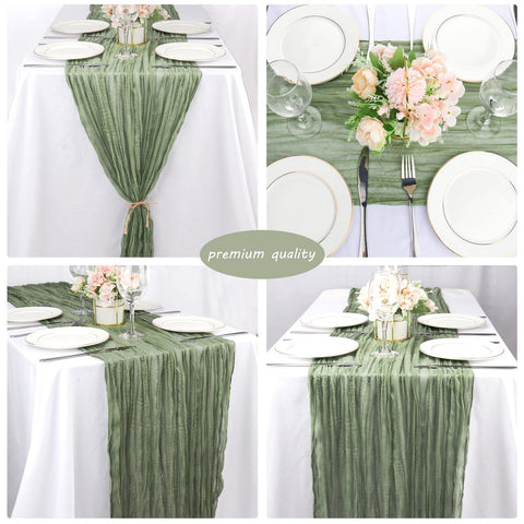 Fivenl table runner drapes beautifully as backdrop or napkin wrap decor