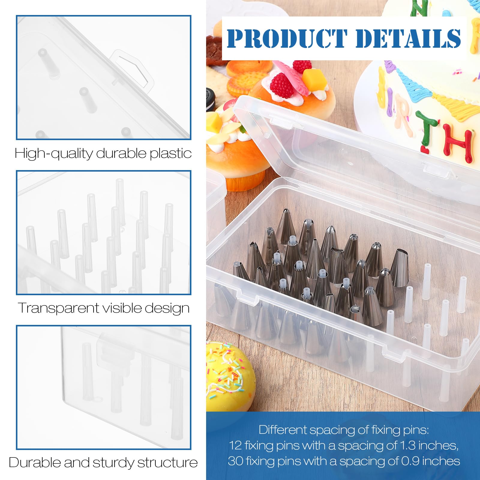 Fiwochic piping tip box lid closure protects contents during transport