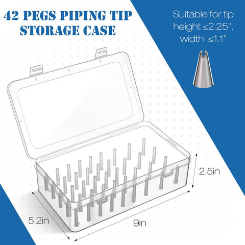 Fiwochic tip organizer with vertical pegs keeps tips upright and easy
