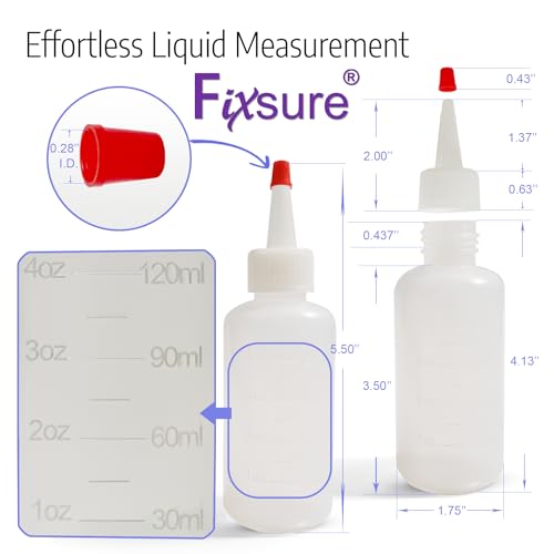 FIXSURE volume marks in oz and ml for quick measurement.