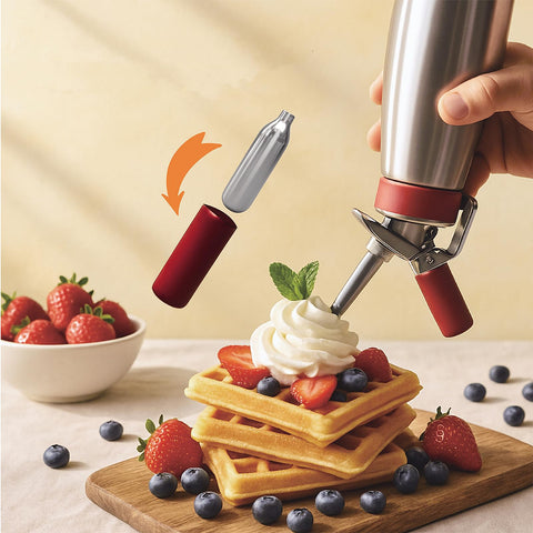 Fizzhome baking setup supports mousse and topping workflows for desserts.