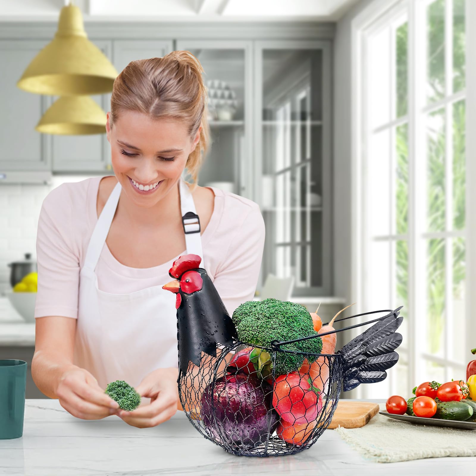 FJAXLJGYP chicken-inspired countertop decor and storage