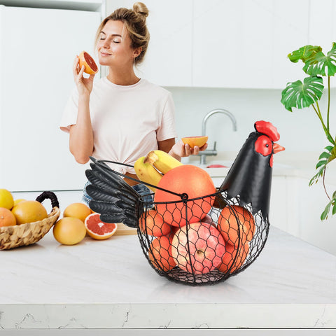 FJAXLJGYP compact space-saving egg basket for counters and cabinets