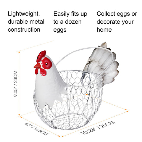 FJAXLJGYP chicken-shaped basket stores eggs, fruits, or small items stylishly