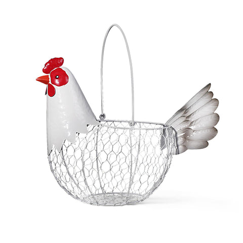 FJAXLJGYP farmhouse egg basket with handle on kitchen counter for rustic charm