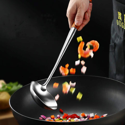 FJNATINH heat-resistant spatulas for versatile wok use