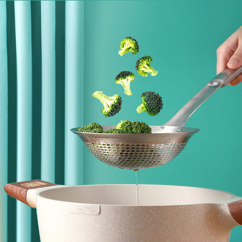 FJNATINH skimmer ladle compact packaging ready for kitchen organization.
