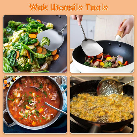 FJNATINH stainless steel utensil set for durable kitchen tools