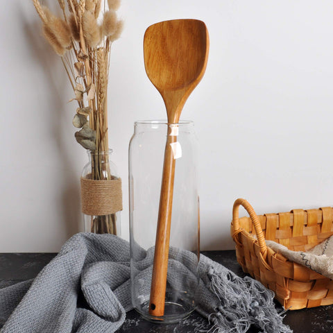 FJNATINH wooden spatula easy to clean with mineral oil coating